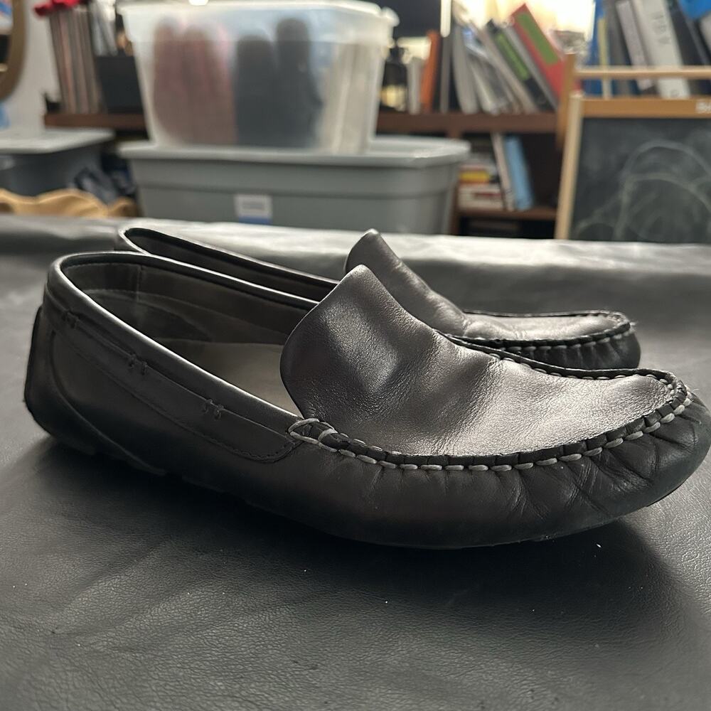 Sperry Top Sider Gold Cup Shoes Mens 9.5 M Black Slip On Driving Loafers 700